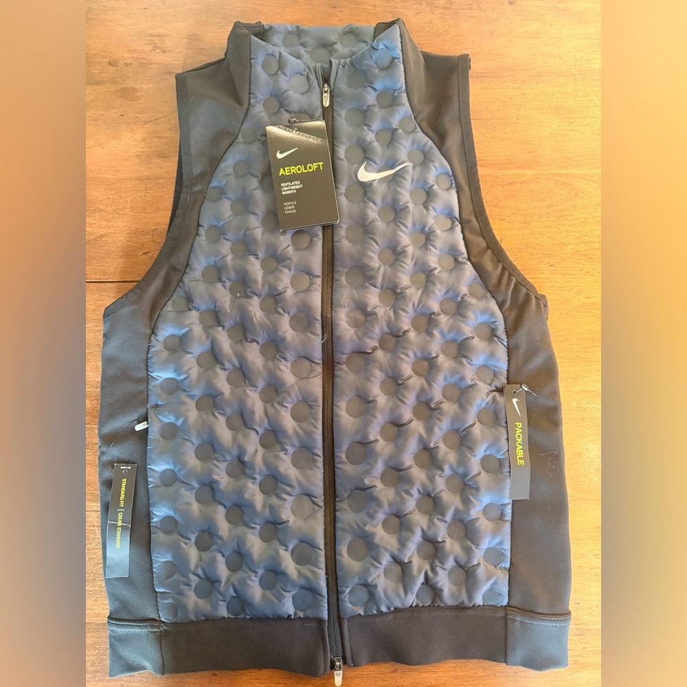 Nike Aeroloft Thinsulate Running Vest size XS Blue Black $180